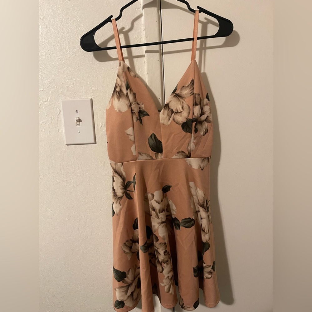 Large flower dress with adjustable straps